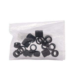 カラーシリコンリング大 ブラック(50個)[BSAサクライ]