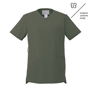 ukaメディカルユニフォームスタディ 男女兼用スクラブ UM502 カーキグリーン 3L[住商モンブ