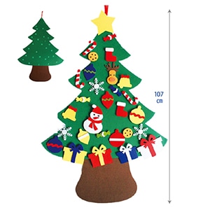 【ｾｰﾙ】フエルトクリスマスツリー ウォールタイプ