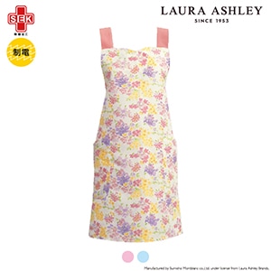 ローラアシュレイ プリントエプロン LW503 ピンク×ローズ [住商モンブラン]