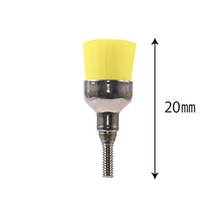 【ｾｰﾙ】プロフィーブラシDen スクリュー(カップ) ハード(イエロー)(100本)