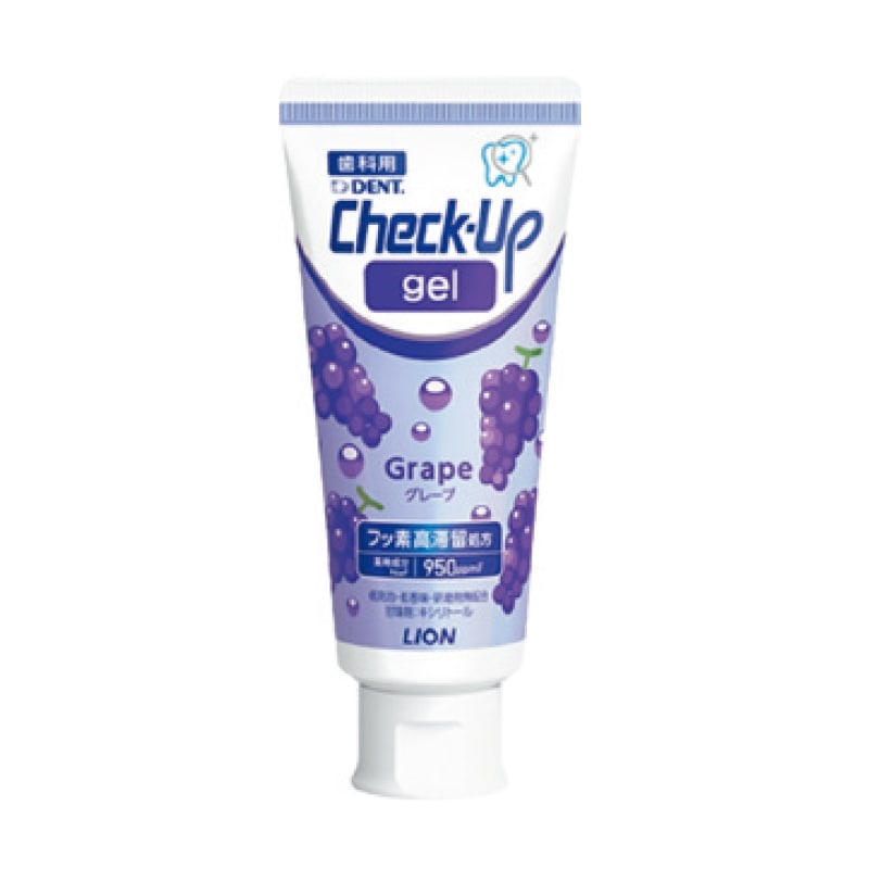DENTチェックアップジェル 950ppmF グレープ (60g×10本)[ライオン歯科材]