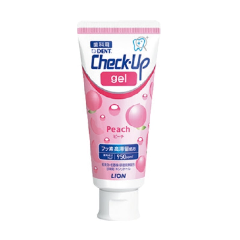 DENTチェックアップジェル 950ppmF ピーチ (60g×10本)[ライオン歯科材]