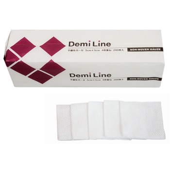 【ｻﾝﾌﾟﾙ】Demi 不織布ガーゼ 5×5 ４枚重