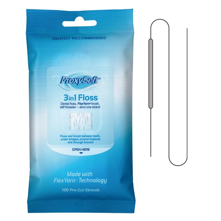プロキシソフトフロス 3in1フロス(100本)