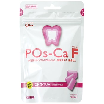 PoS-Ca F ストロベリー (100g)[江崎グリコ]