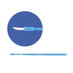 【ｾｰﾙ】ブラシアプリケーターレギュラー ブルー (100本)[Premium Plus(プレミアム