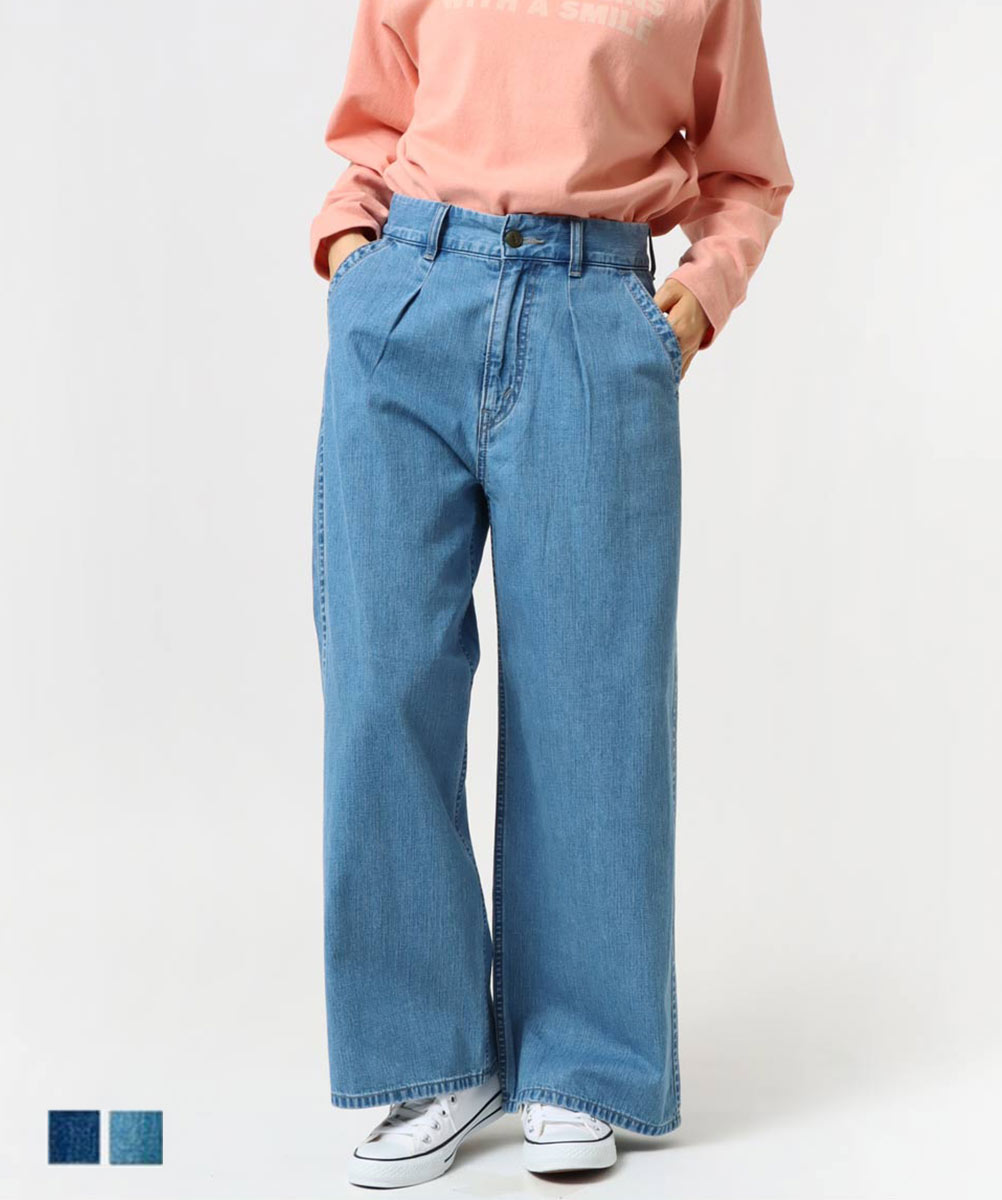 【専用商品】リグリーム　regleam タックワイドデニム　ブルー　M タックデニム｜TUCK DENIMの通販｜regleam