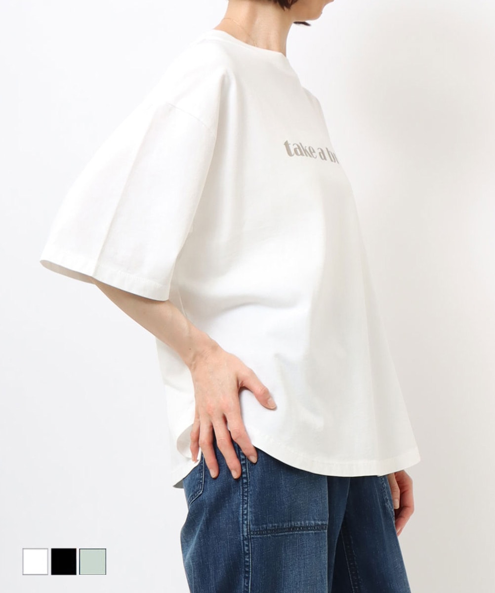 MORE15%OFFクーポン対象］【SALE】在庫限り プリントワイド半袖Tシャツ