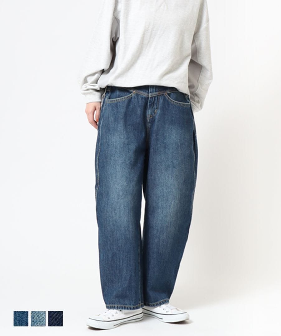 公式】Cafetty カフェッティ カーブワイドデニム CF0572｜30代・40代