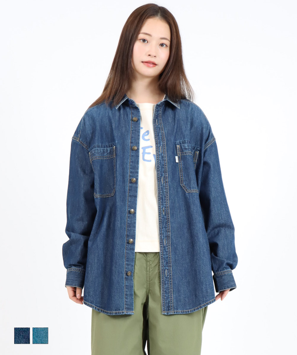 ばし Cafetty公式】6ozライトオンスデニムシャツ｜太番手ムラ糸×2/1綾織りの
