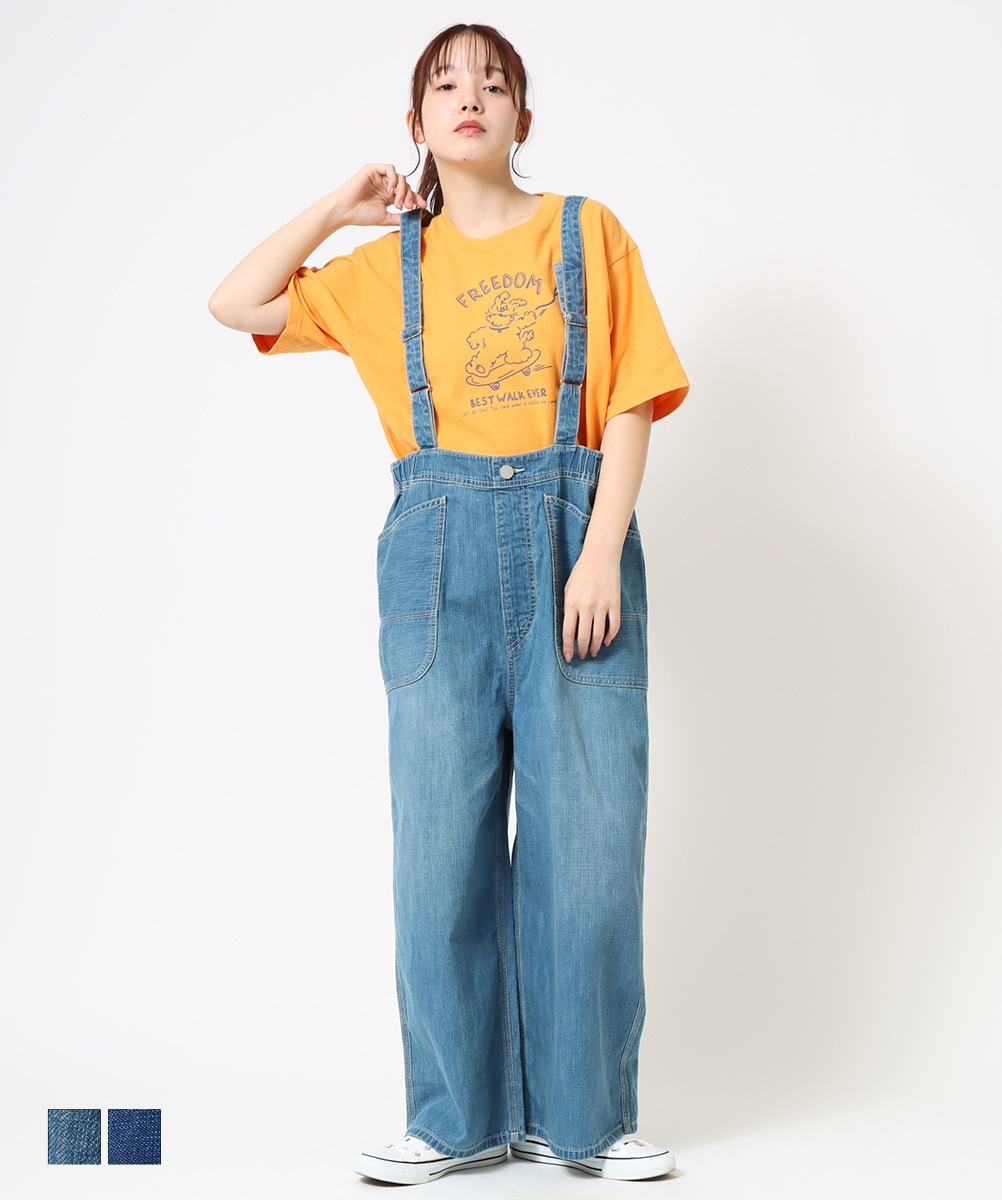 Cafetty カフェッティ デニムワークサロペット CF0617｜大人可愛い