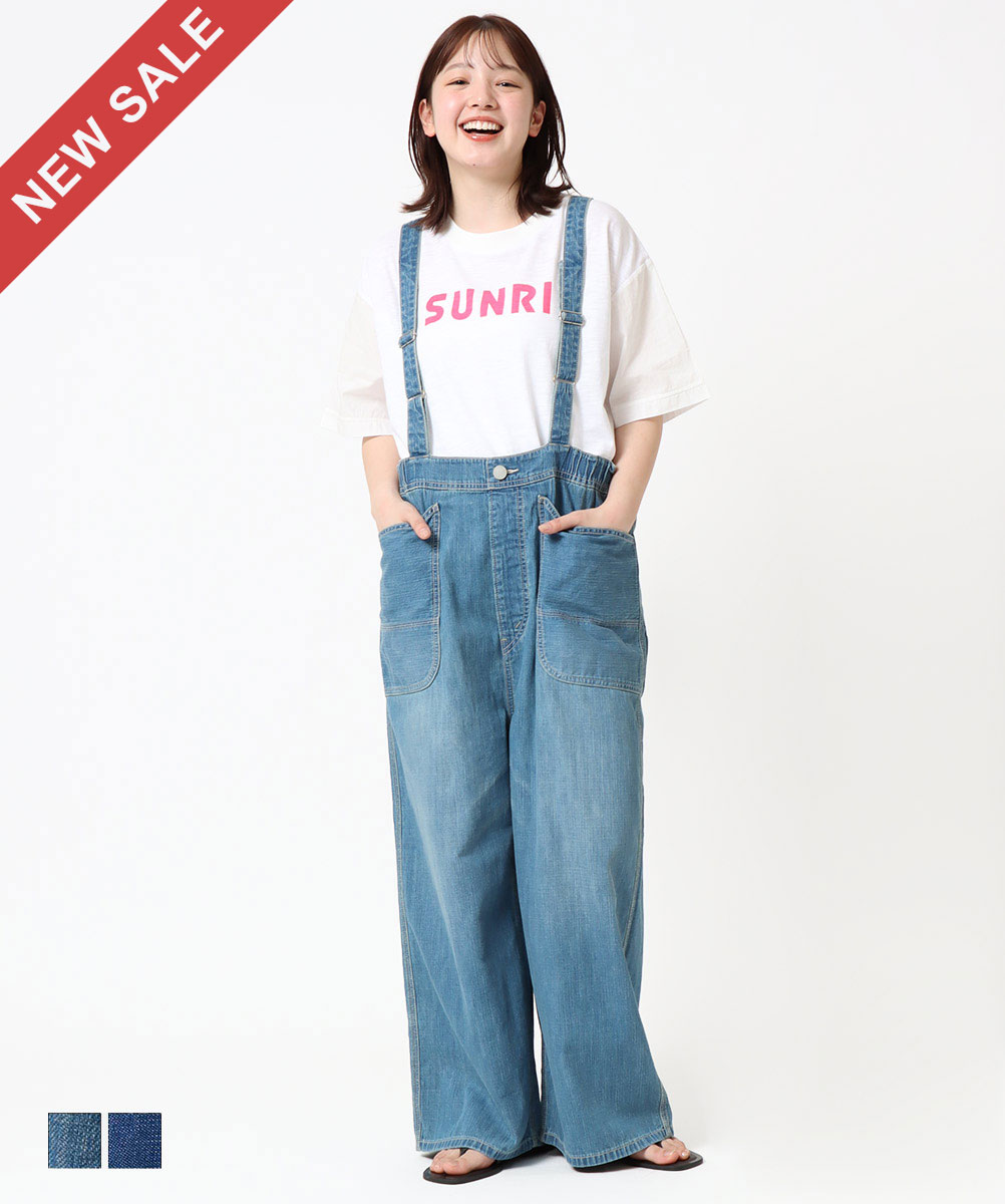 Cafetty カフェッティ デニムワークサロペット CF0617｜大人可愛い