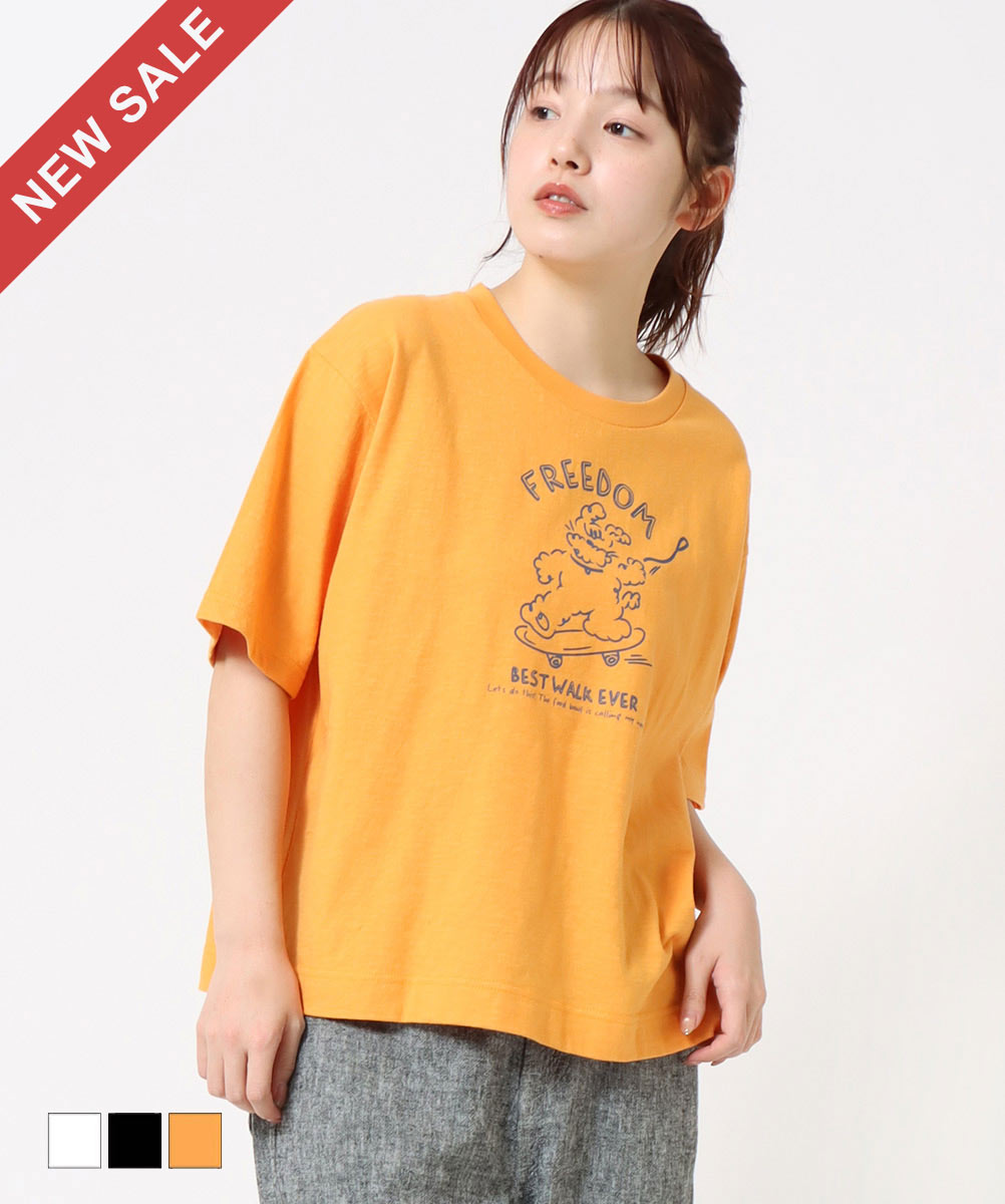クーポン対象］【SUMMER SALE 30%OFF】イラストプリント半袖Tシャツ CF6171