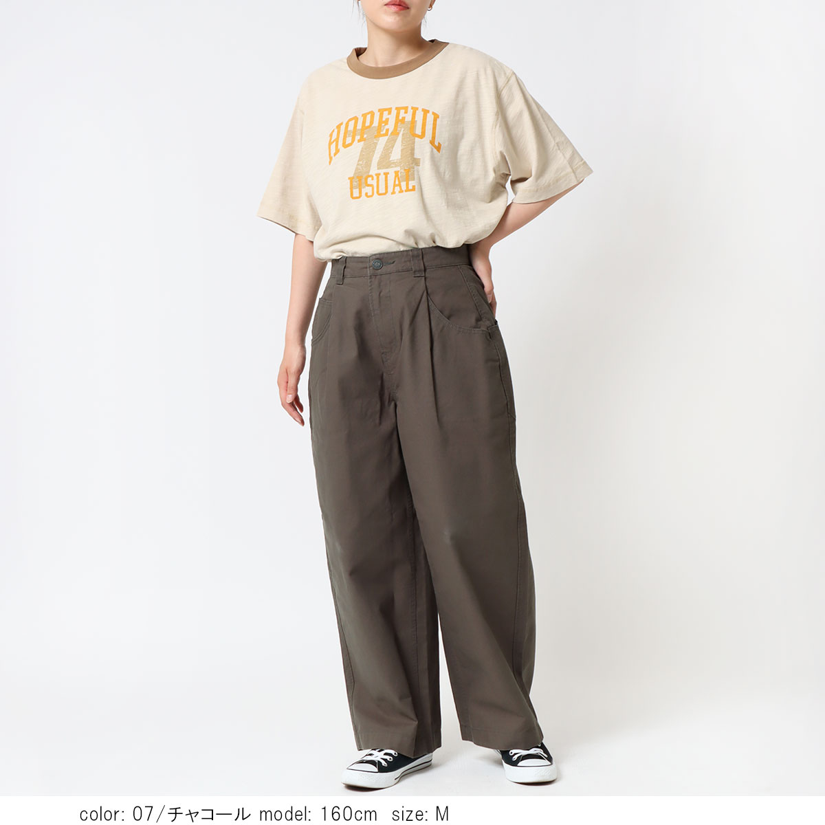 再値下げ］【SALE】タックラウンドパンツ CF0467