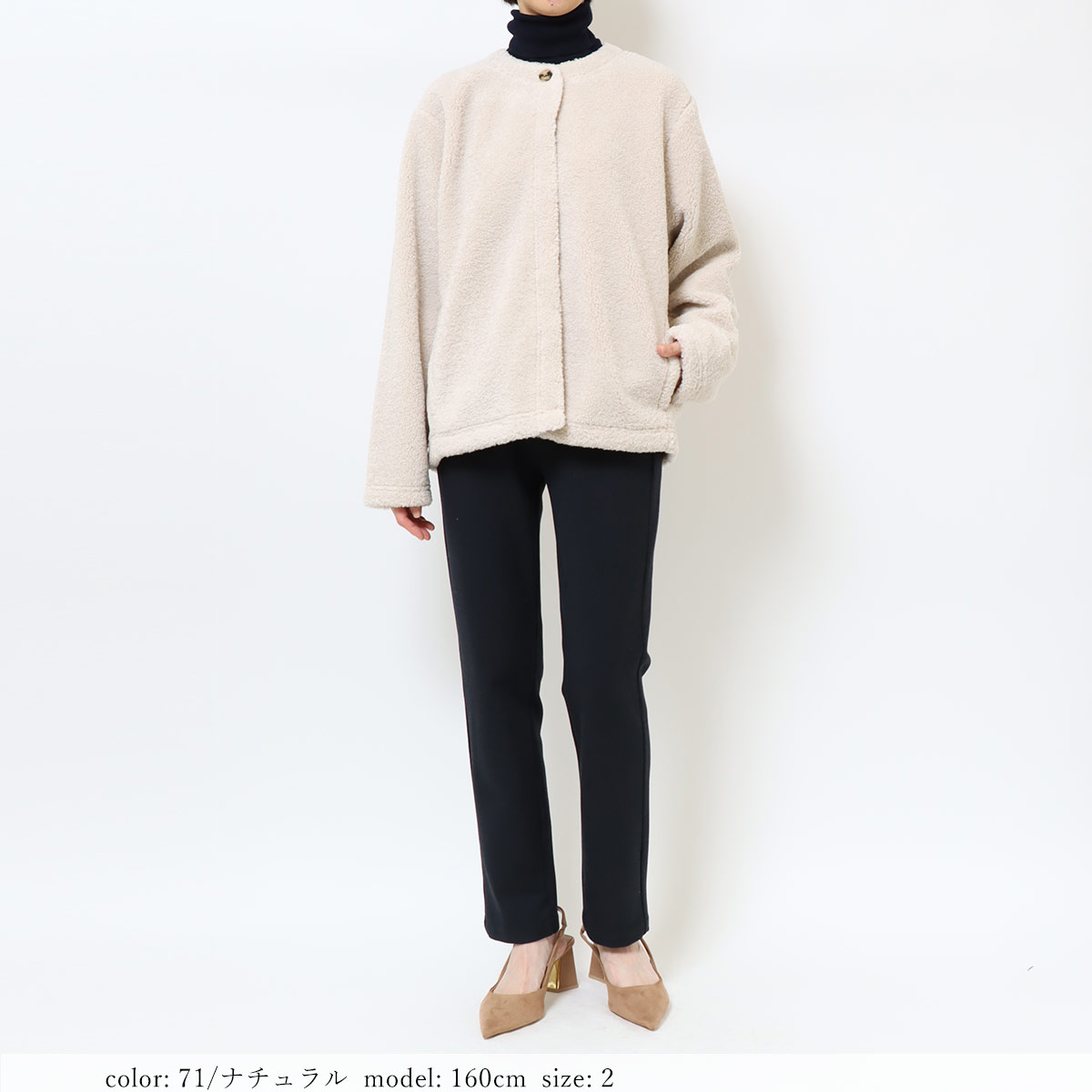 M.J.G ボアジャケット レディース 秋冬 アウター 立体感 軽量