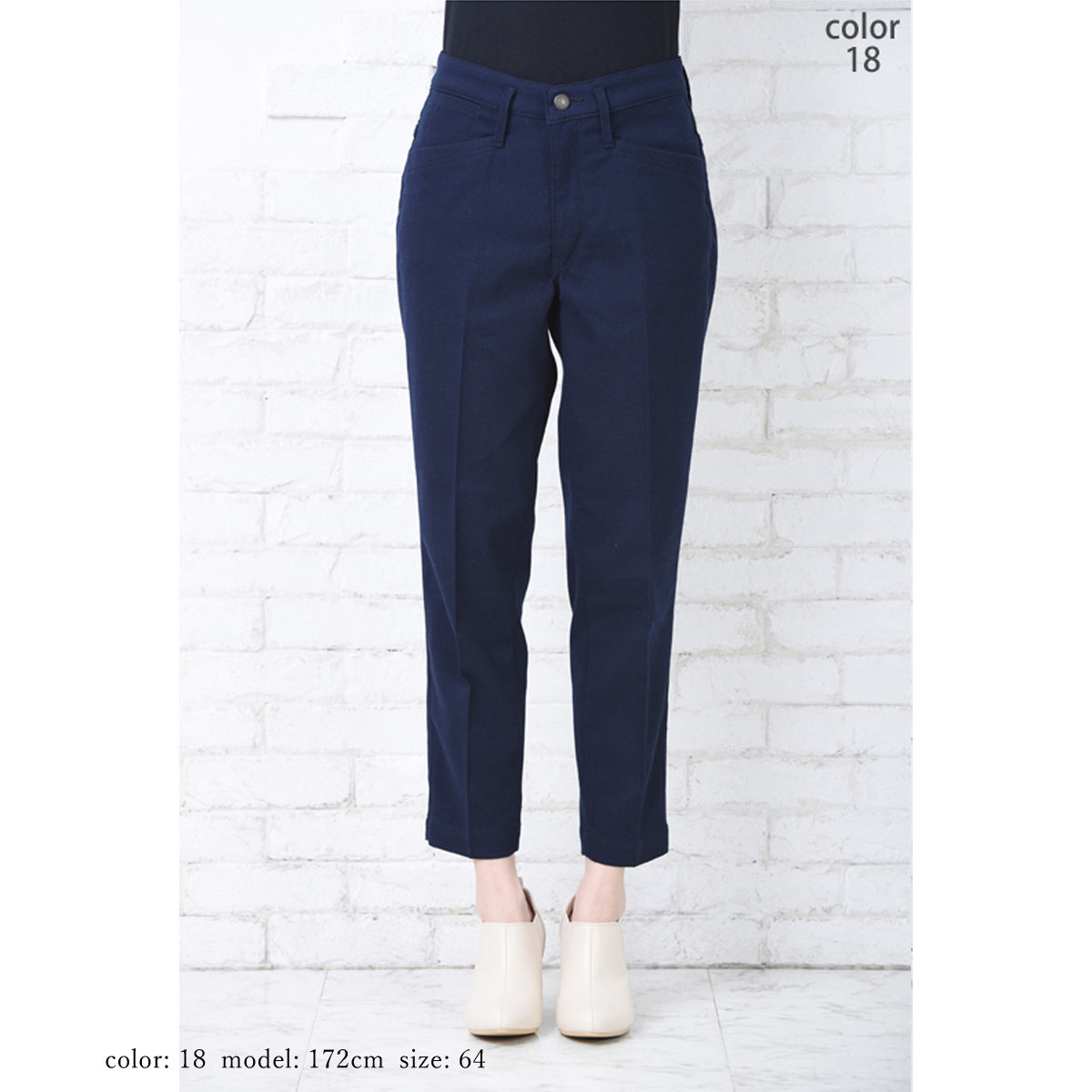 綺麗シルエット DT♪ RANA キャンバス シガレットパンツ 関税込 SALE】シガレットパンツ GM3656