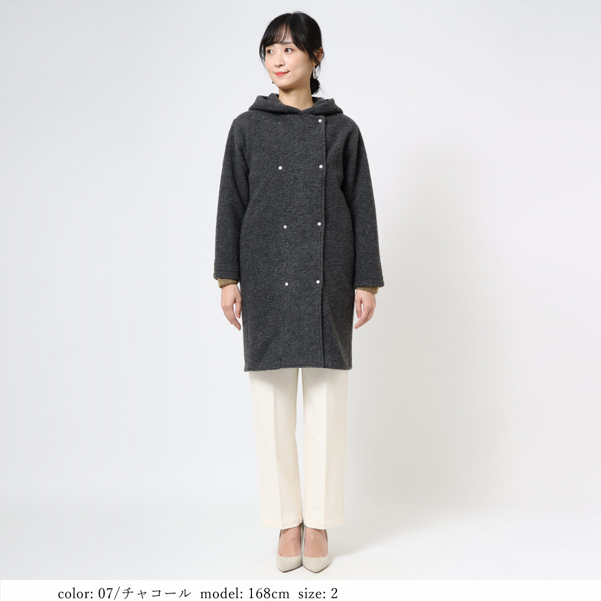 美品　 JEANS フーデッドパッファコート　M ブラック 1,000円OFFクーポン対象］【SALE】フーディーコート GMT737