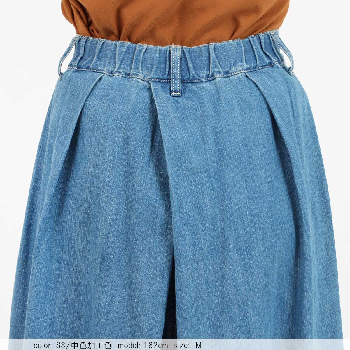 新品クレッシェントMサイズ デニムツイルキュロットパンツ 新品クレッシェントMサイズ デニムツイルキュロットパンツ 新品