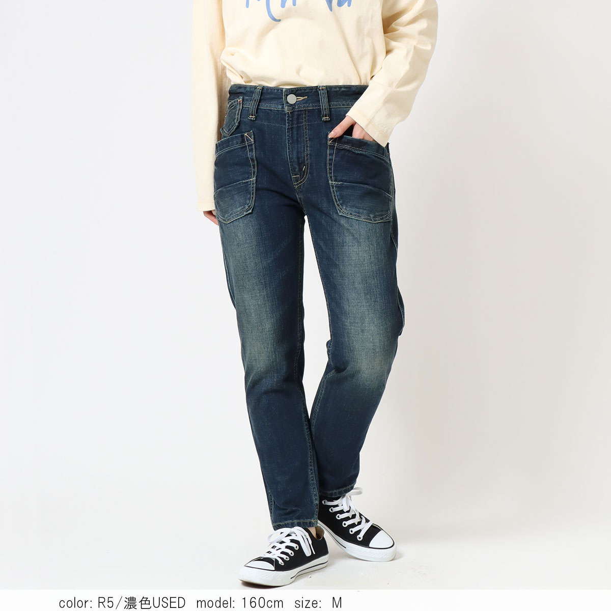 美品 希少デザイン プリーツプリーズ トップス デニム転写 音符 ステッチ L 美品 希少デザイン プリーツプリーズ トップス デニム転写 音符