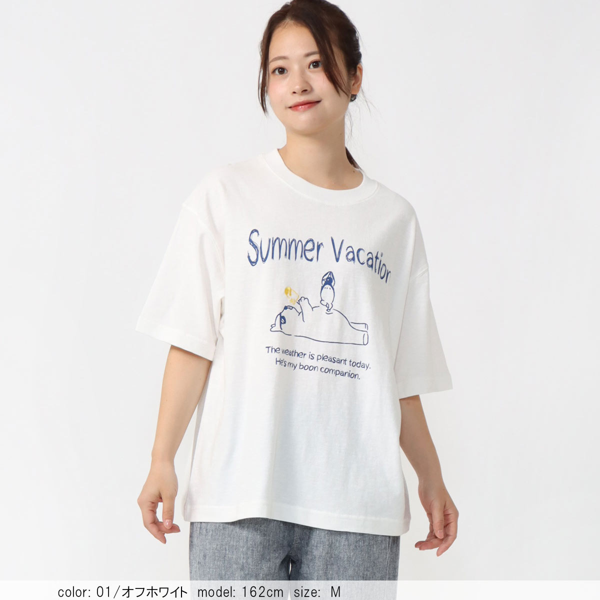 ftiのTシャツ　新品 SALE】在庫限り プリントBIG -Tシャツ CF6143