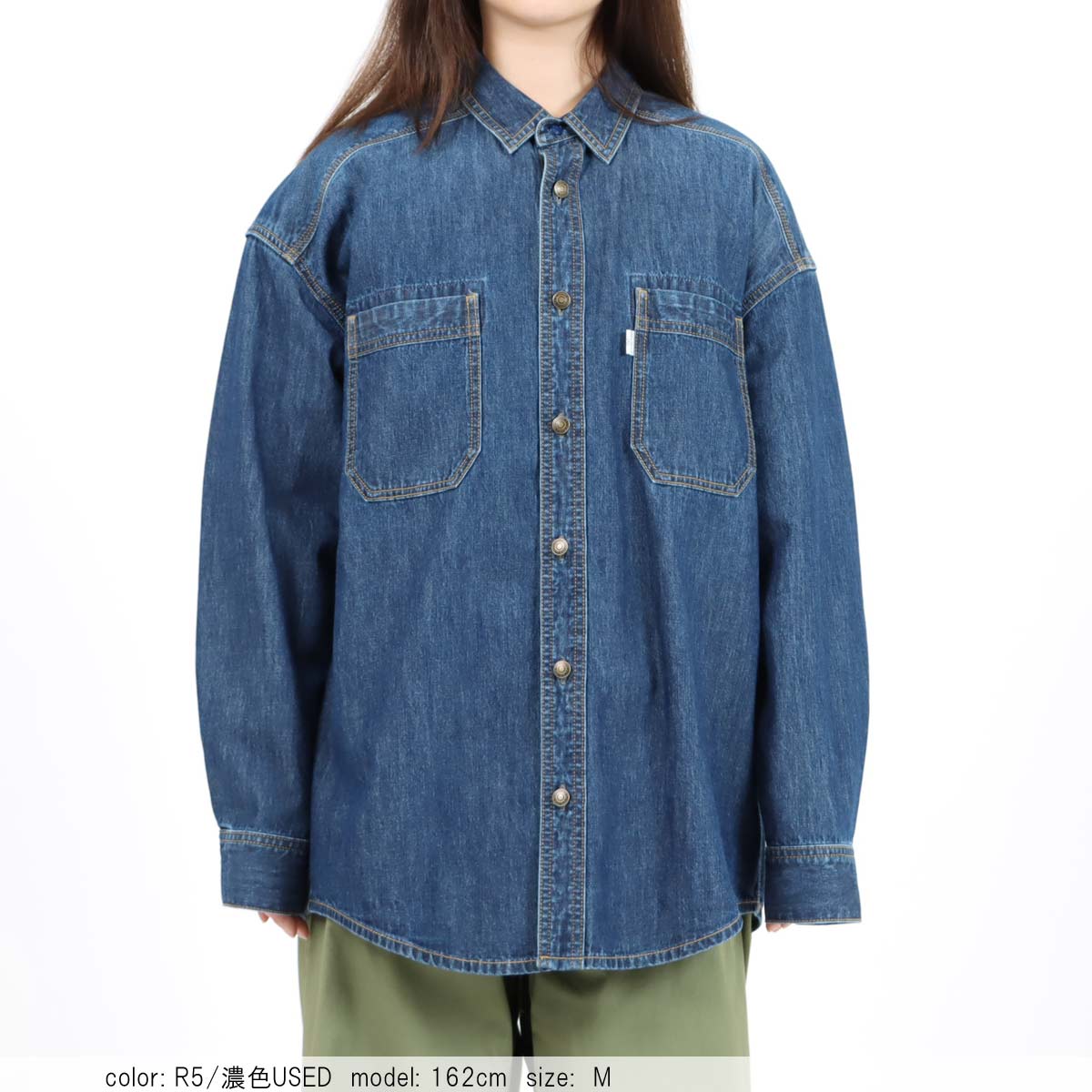 Cafetty公式】6ozライトオンスデニムシャツ｜太番手ムラ糸×2/1綾