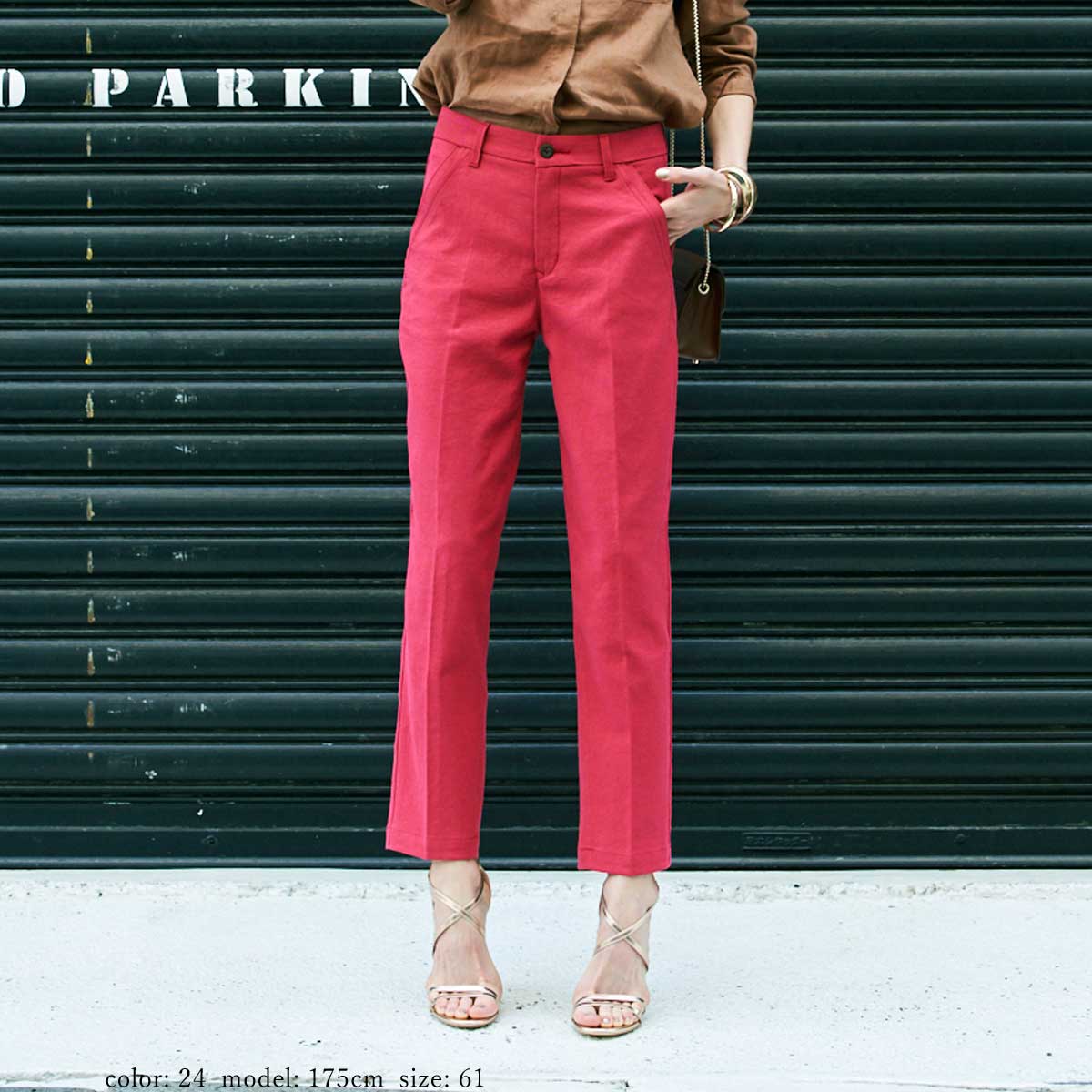 在庫限り【SALE】□涼□リネンコンSMARTパンツ CA6446