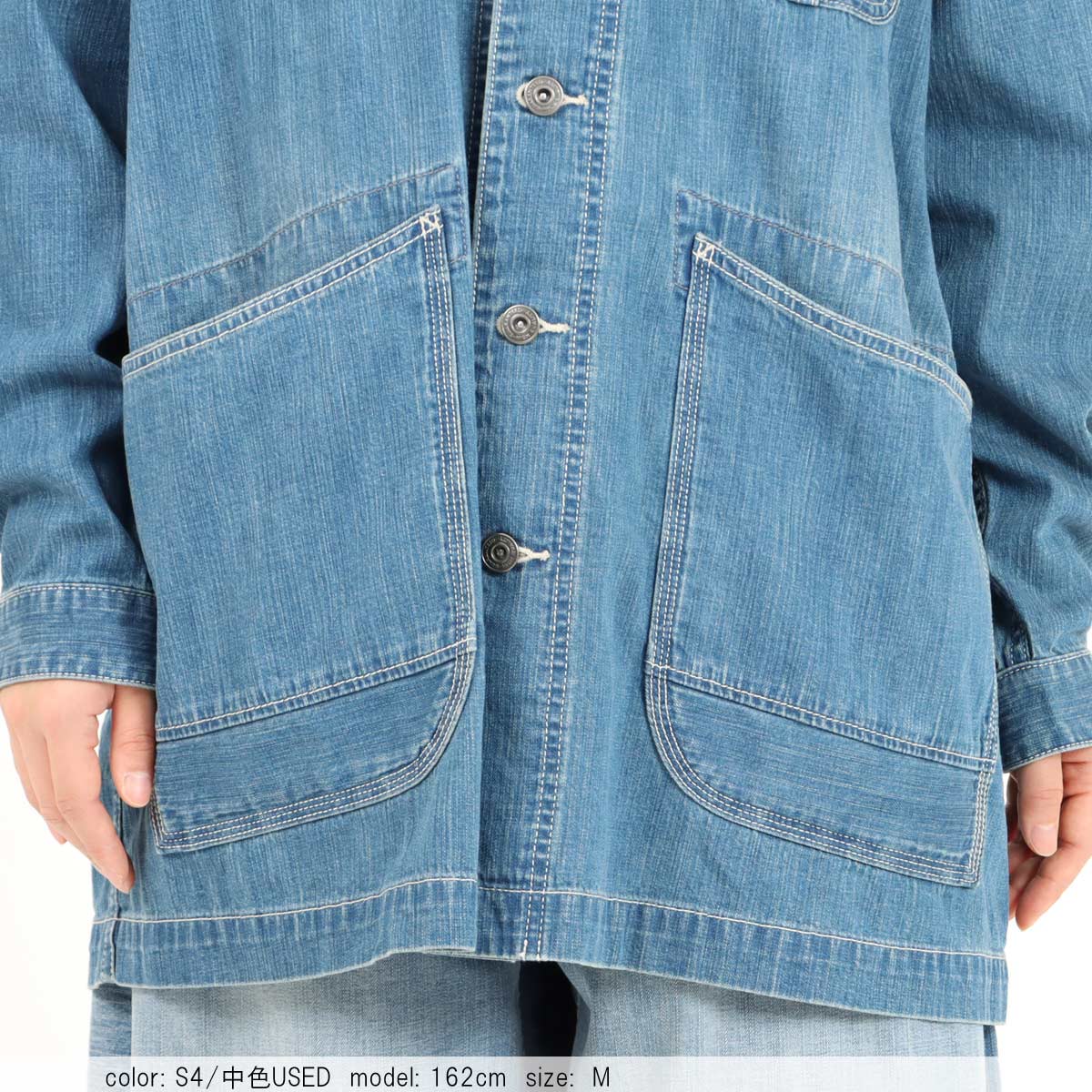 Cafetty公式】8ozライトオンスデニムカバーオール｜太番手ムラ糸×2/1綾