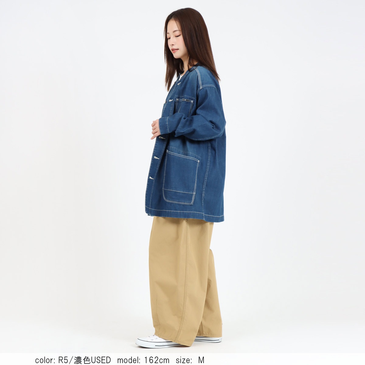 Cafetty公式】8ozライトオンスデニムカバーオール｜太番手ムラ糸×2/1綾