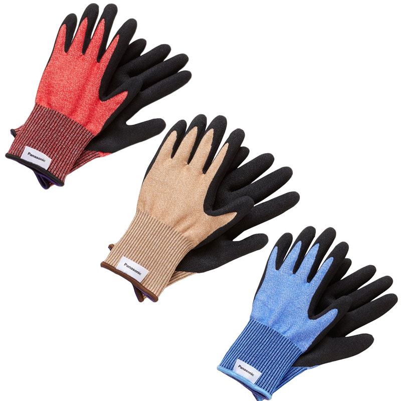 Panasonic ストロングンテ タングステン耐切創手袋(デイリーユース) レベルD＜手のひら柔らかゴムコート付＞家庭用