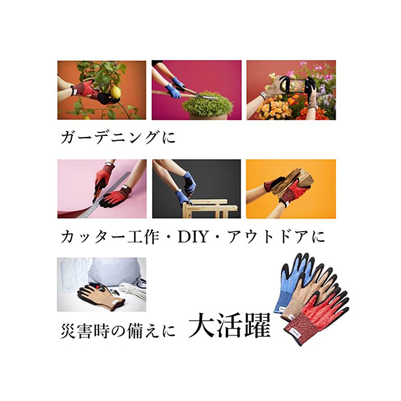 Panasonic ストロングンテ タングステン耐切創手袋(デイリーユース) レベルD＜手のひら柔らかゴムコート付＞家庭用