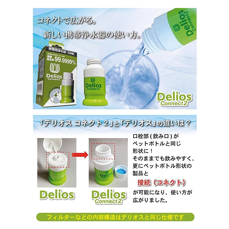 キッツマイクロフィルター 携帯浄水器 Delios デリオスコネクト2（カートリッジのみ）PDC-2