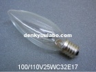 TOSHIBA　（東芝ライテック）　TOKI　100/110V25WC32E17　シャンデリア球　25W形　クリア　口金E17　　※同等代替品にてお届け致します。