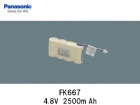 Panasonic（パナソニック）　FK667 　4.8V　2500mAh　誘導灯・非常灯交換用バッテリー|パナソニック電工|誘導/非常灯バッテリー