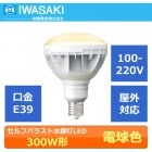 IWASAKI　（岩崎電気）　LDR30L-H-E39/W827　（旧LDR33L-H/E39W830後継品）　セルフバラスト水銀灯300W形　100-220V用　口金E39　電球色　本体色：白|LE