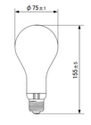 ASAHI���ʰ����ŵ��ˡ�PS75 E26 110V-150W(F)���ѿ��ŵ塡��Panasonic���ʥѥʥ��˥å��ˡ�LW100V150W�����ꥫ�ŵ�150��������E26�����饹�̡��ۥ磻�ȡ����������Ȥ���