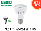 USHIO�ʥ������饤�ƥ��󥰡�LEDIU LDR4L-W-E17/D/30/5/40 ���뤵40W����100V�ѡ�����E17��3000K���ŵ忧������Ĵ���б�