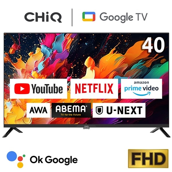 MAXZEN&nbsp;���ޡ��ȥƥ�� �ۿ�ư�� �Ͼ��� 40����� ��������ƥ�� �վ��ƥ�� ̵��LAN��¢ Google TV JL40G7EG CHiQ&nbsp;56576