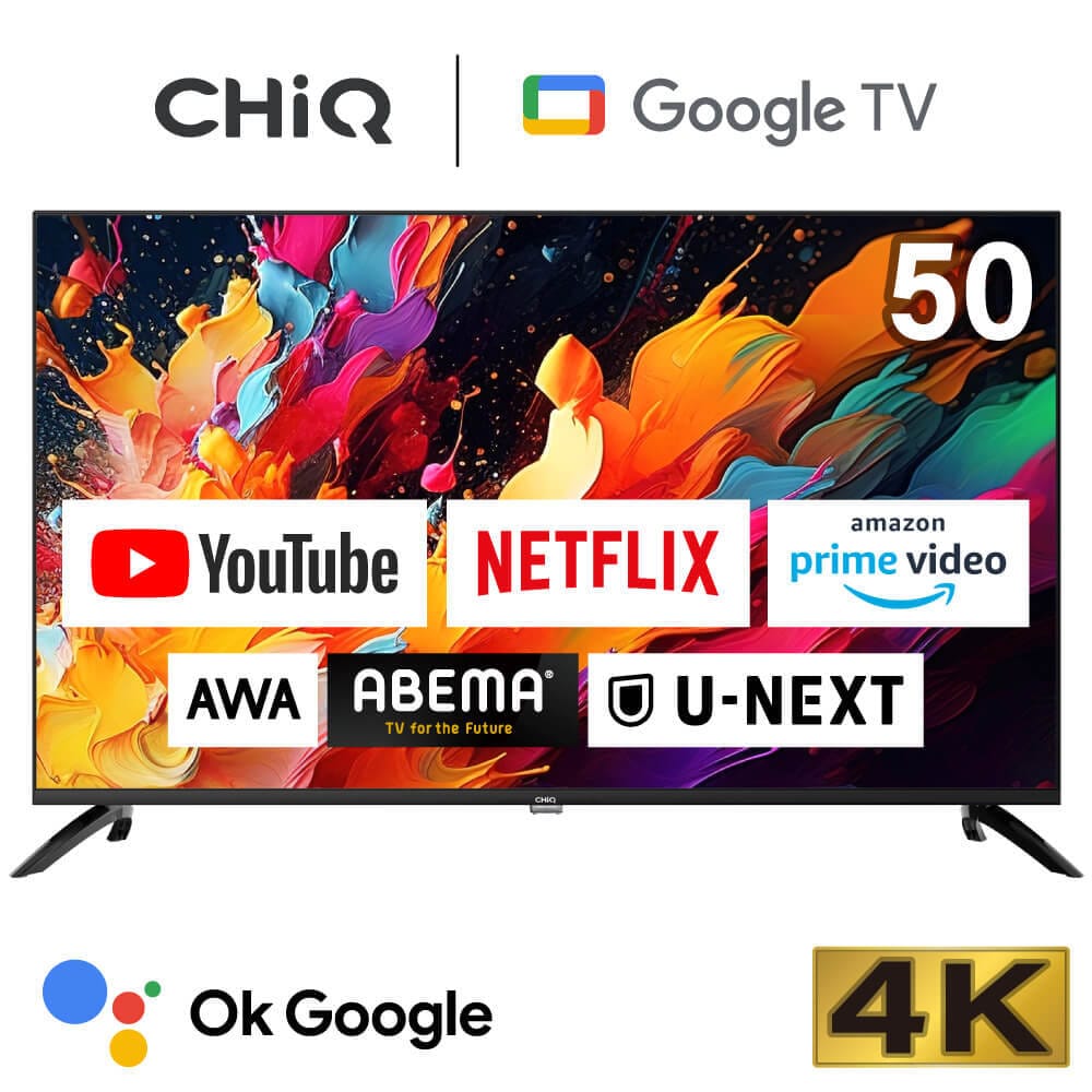 MAXZEN&nbsp;4K�ƥ�� 50����� JU50G7EG CHiQ ���ޡ��ȥƥ�� �ۿ�ư�� �Ͼ��� 50�� ��������ƥ�� �վ�LED�ƥ�� ̵��LAN��¢ Dolby Audio Bluetooth Google������������б� NETFLIX YouTube Google TV&nbsp;56577