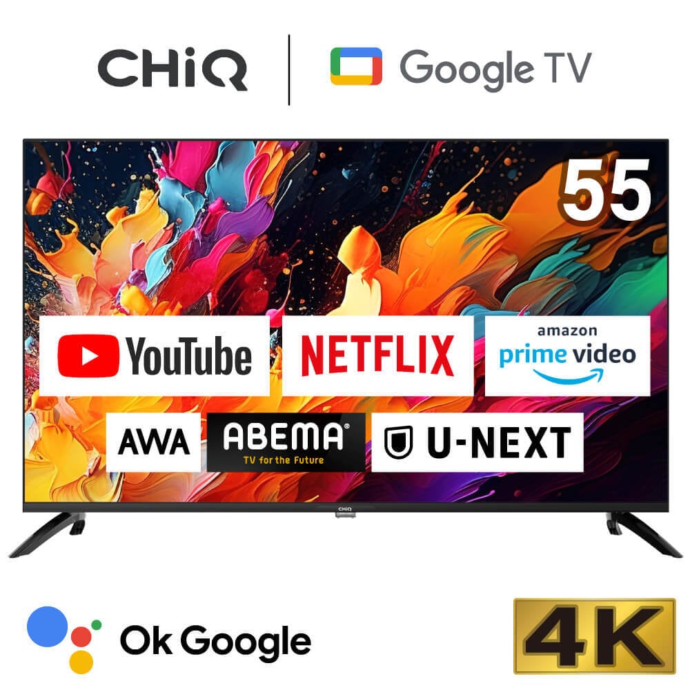 MAXZEN&nbsp;4K�ƥ�� 55����� JU55G7EG CHiQ ���ޡ��ȥƥ�� �ۿ�ư�� �Ͼ��� 55�� ��������ƥ�� �վ�LED�ƥ�� ̵��LAN��¢ Dolby Audio Bluetooth Google������������б� NETFLIX YouTube Google TV&nbsp;56578