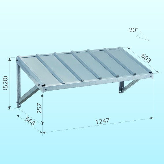 日晴金属 PC-RKJ30 PCキャッチャー 壁面用防雪屋根 (PC-RKG30の後継品