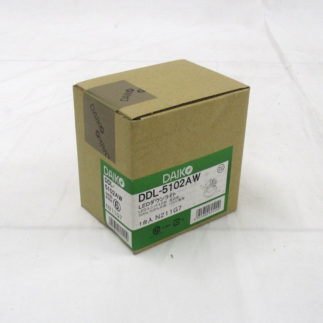 DDL-5102AW】 大光電機機 ダウンライト/非調光丸タイプSB形/白熱灯60W