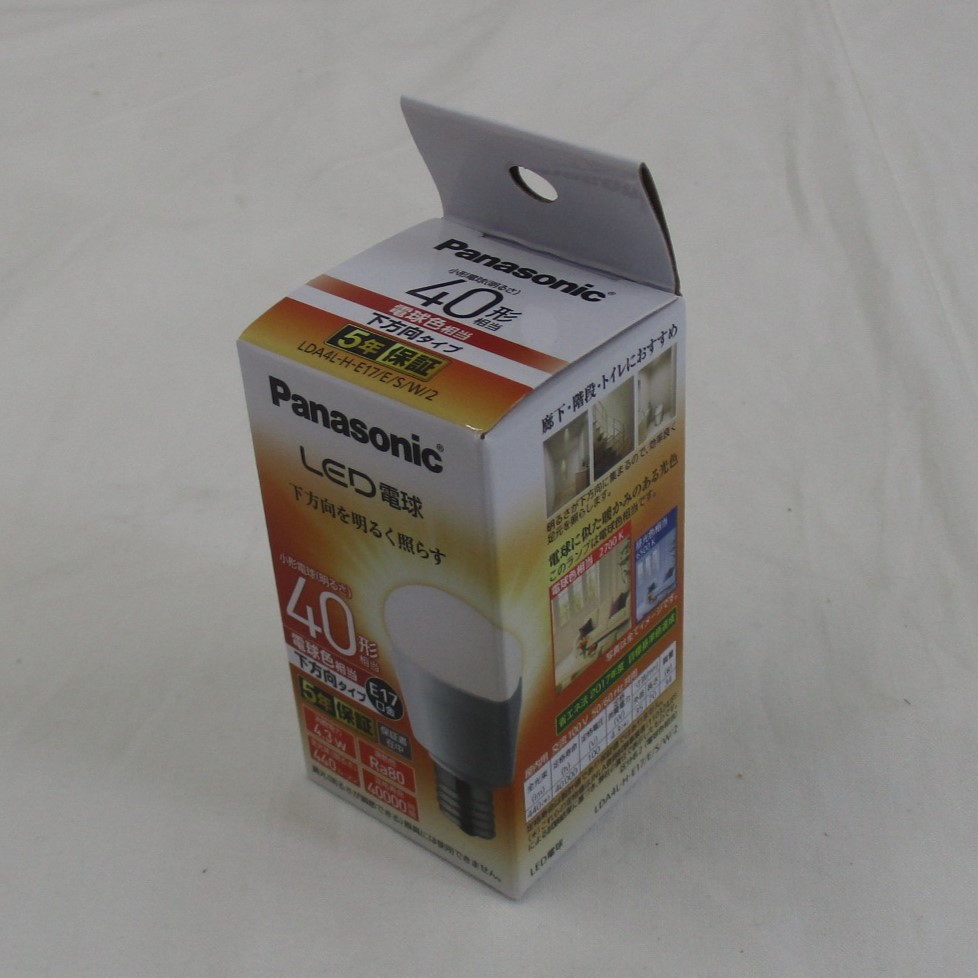 LDA4L-H-E17/E/S/W/2】 パナソニック LED電球E17下方向 | ランプ