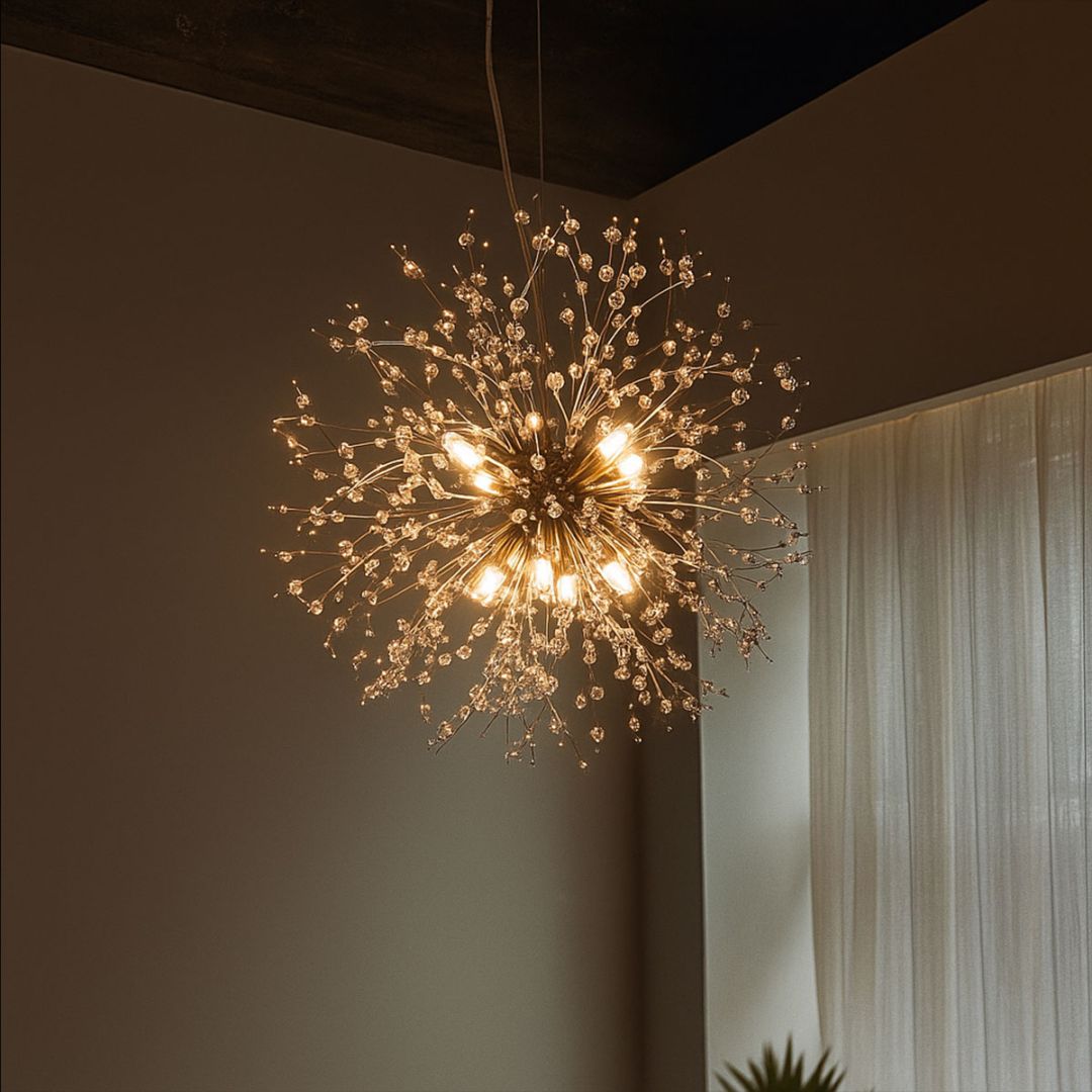 華のように煌めくペンダントライト。お部屋をおしゃれに明るく彩ります。|P052