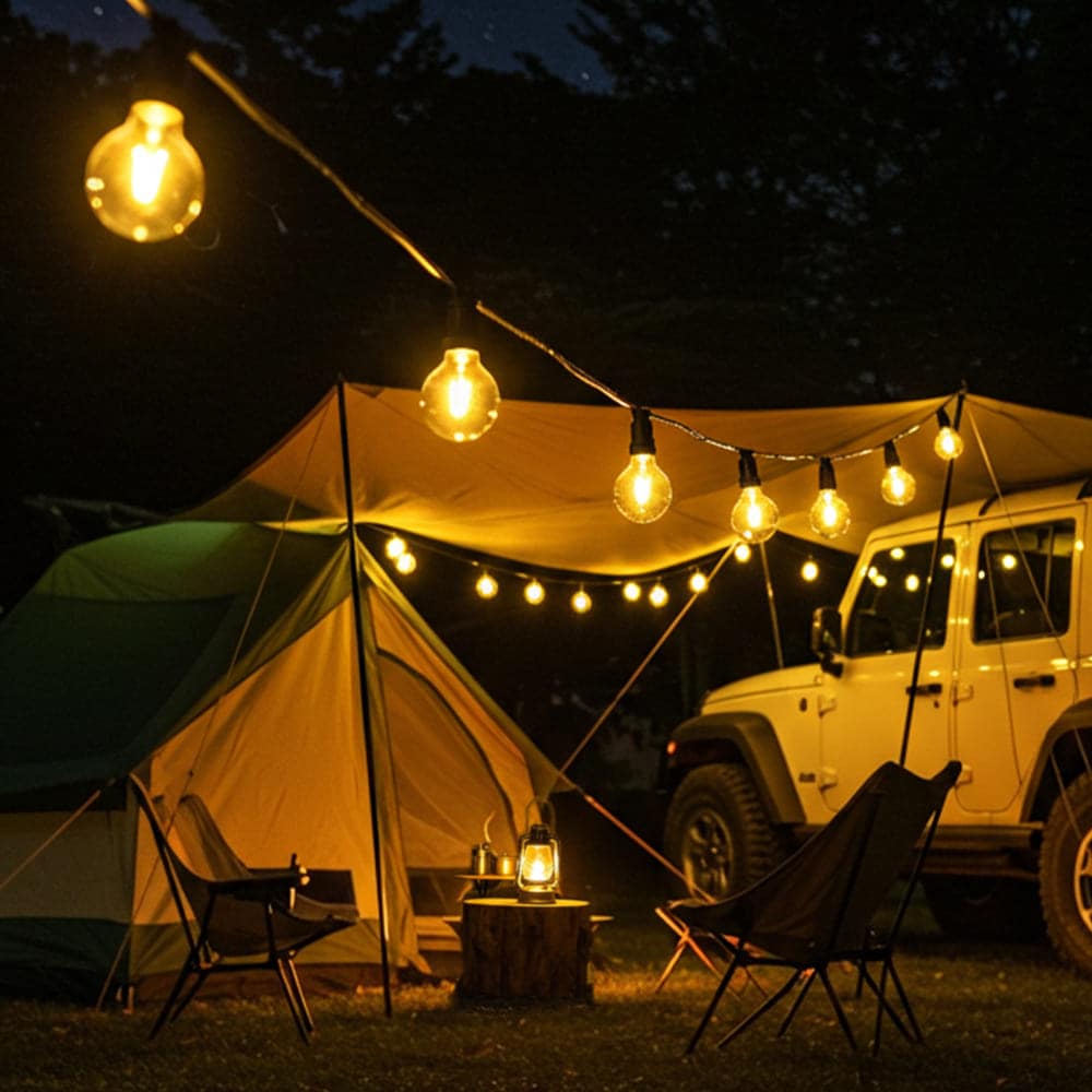 電源不要でどこでも明るく！アウトドアに最適なストリングライト｜Z042