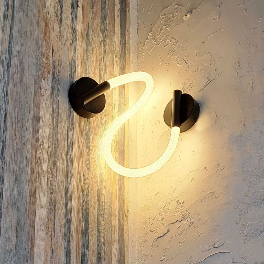 自由な形を作れるロープライト壁付照明。おしゃれな光のインテリア！ ｜ WL034