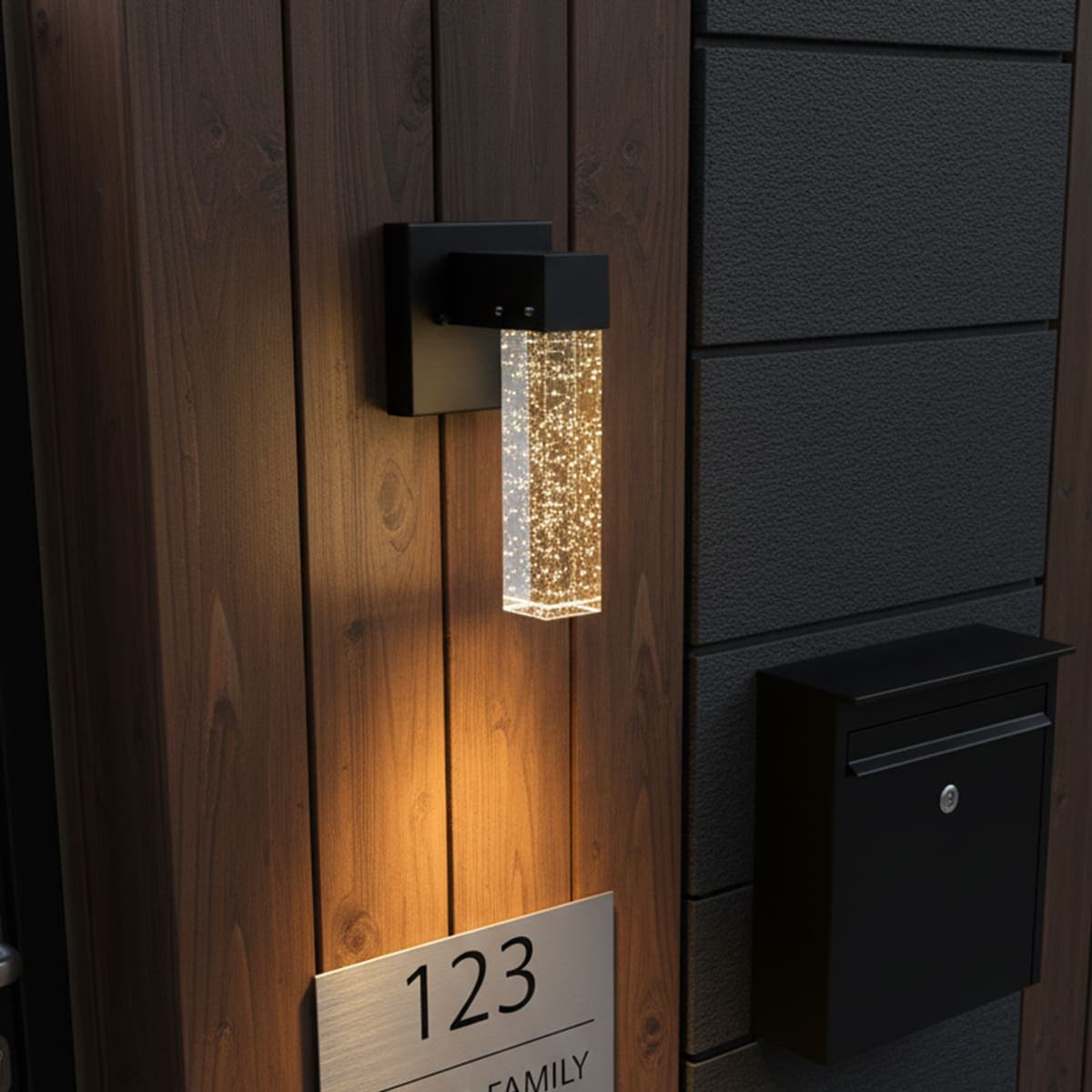 気泡が輝くLEDウォールライト！幻想的な屋外照明 ｜ WP056