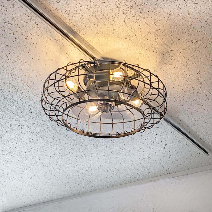 省エネ＆快適！おしゃれな天井ファンライト。賃貸物件OKの軽量設計｜F010