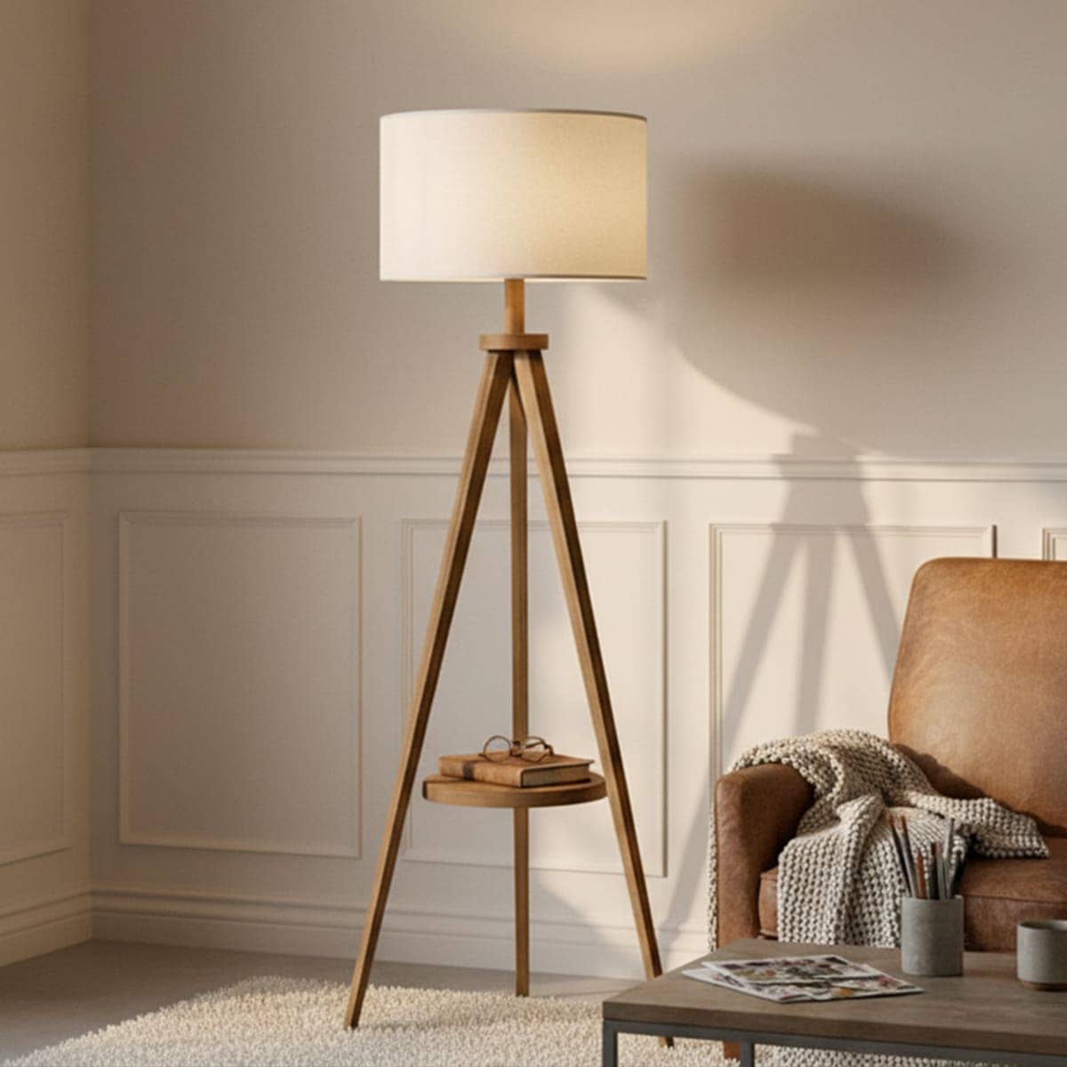 オールドアメリカン調の高級感。三脚型フロアスタンド｜stand031