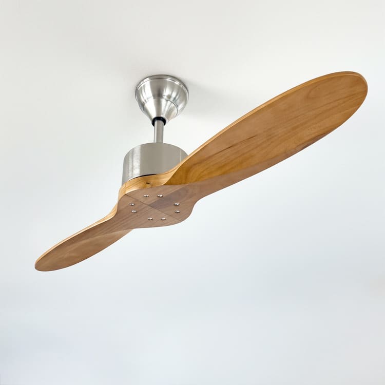 天然木2枚羽根のシーリングファン｜6段階風量＆リモコン付き｜F020